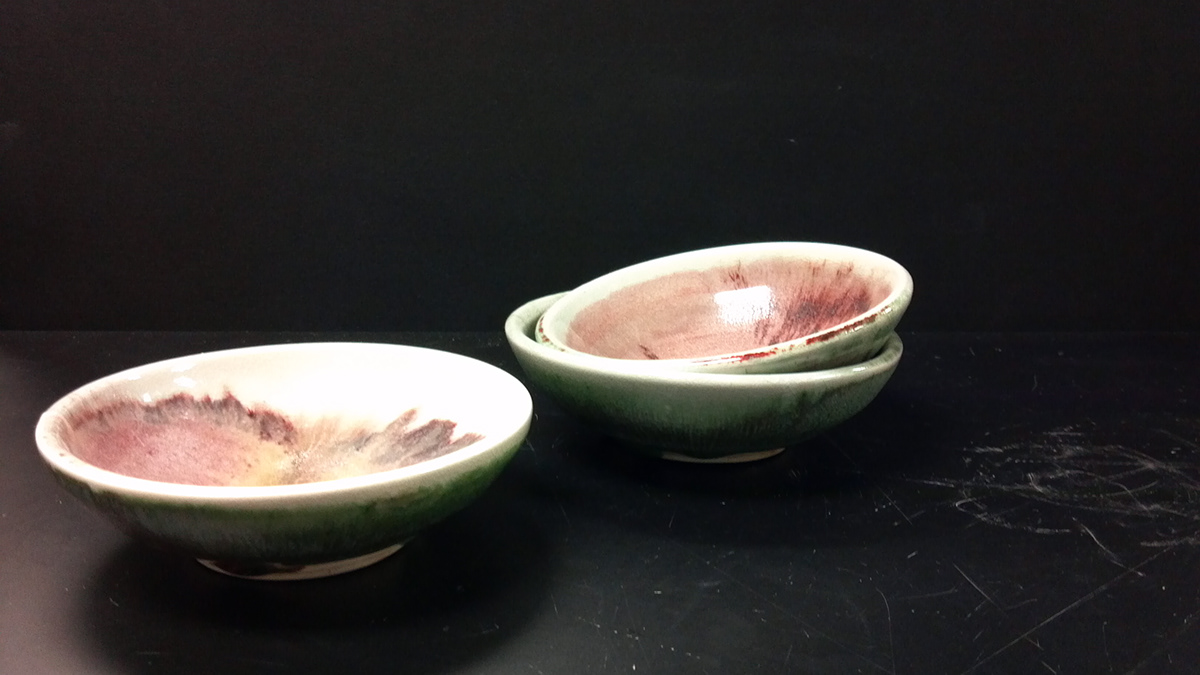 funcional cups bowls glaze