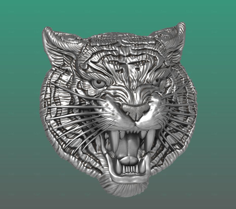 3D animal Cat sculpture tiger