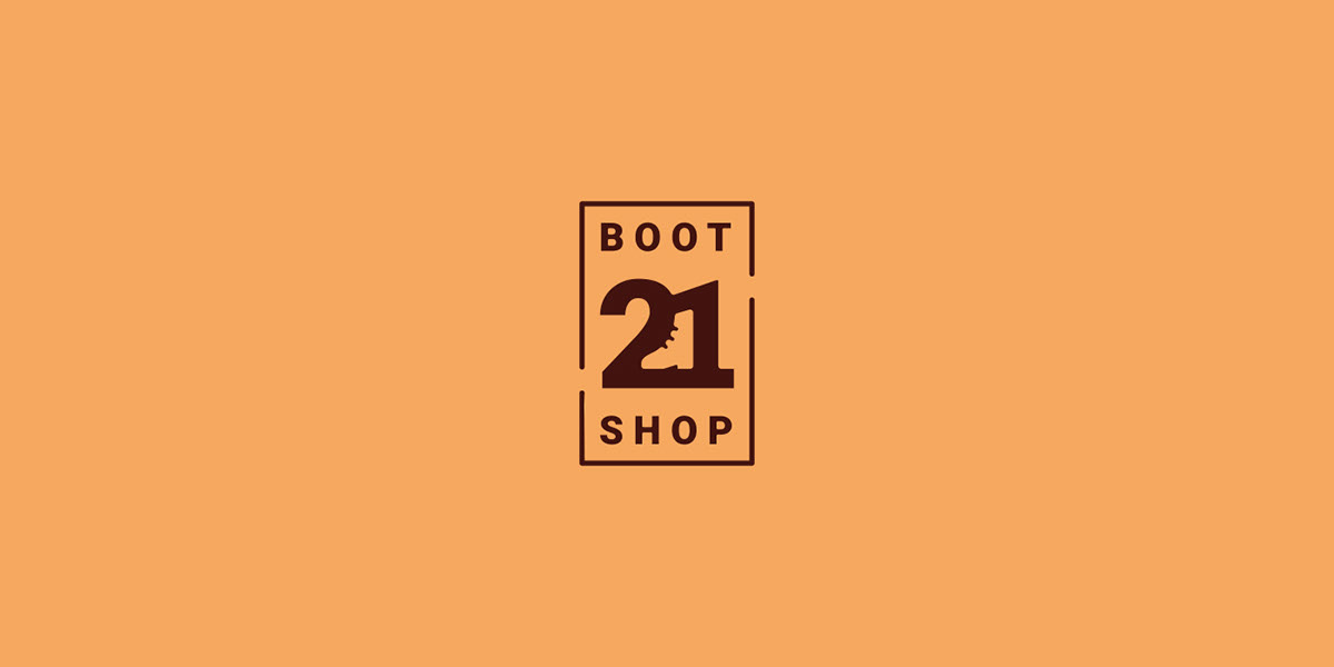 21 negative space boots logo
