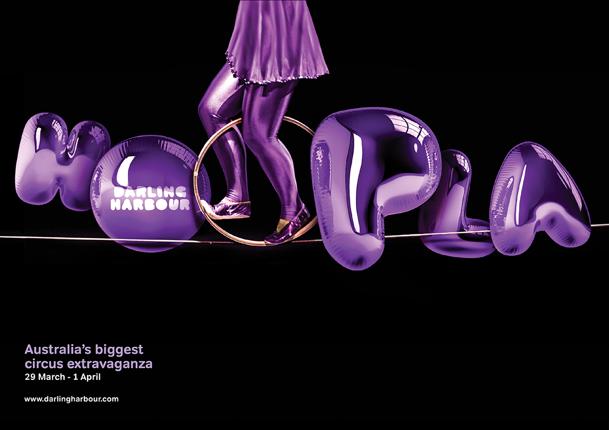 darling harbour Signage Precinct balloons wayfinding Blow Up Type harbour Entertainment Big Time