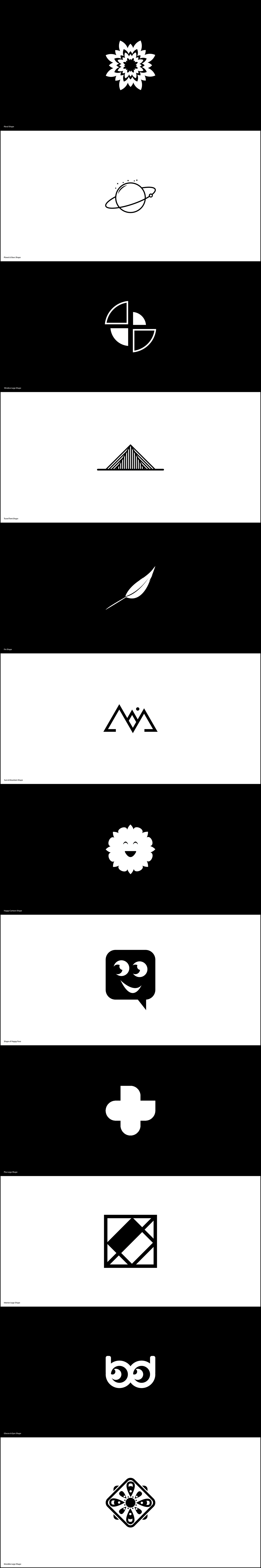 logos shapes logo Black&white