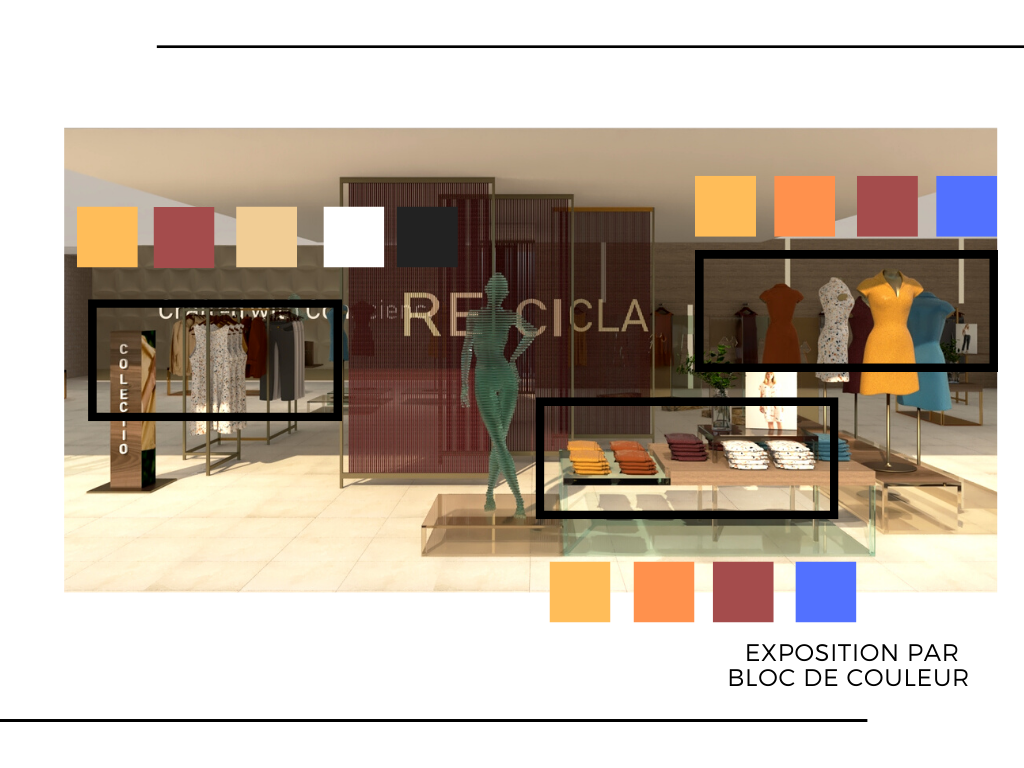 architecture Interior interior design  minimalist modern Projet académique Render Retail design