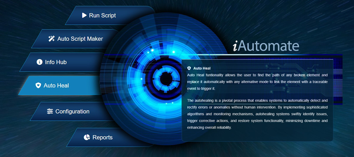splash screen Automation Tool UI Design Landingpage Interaction menu creation
