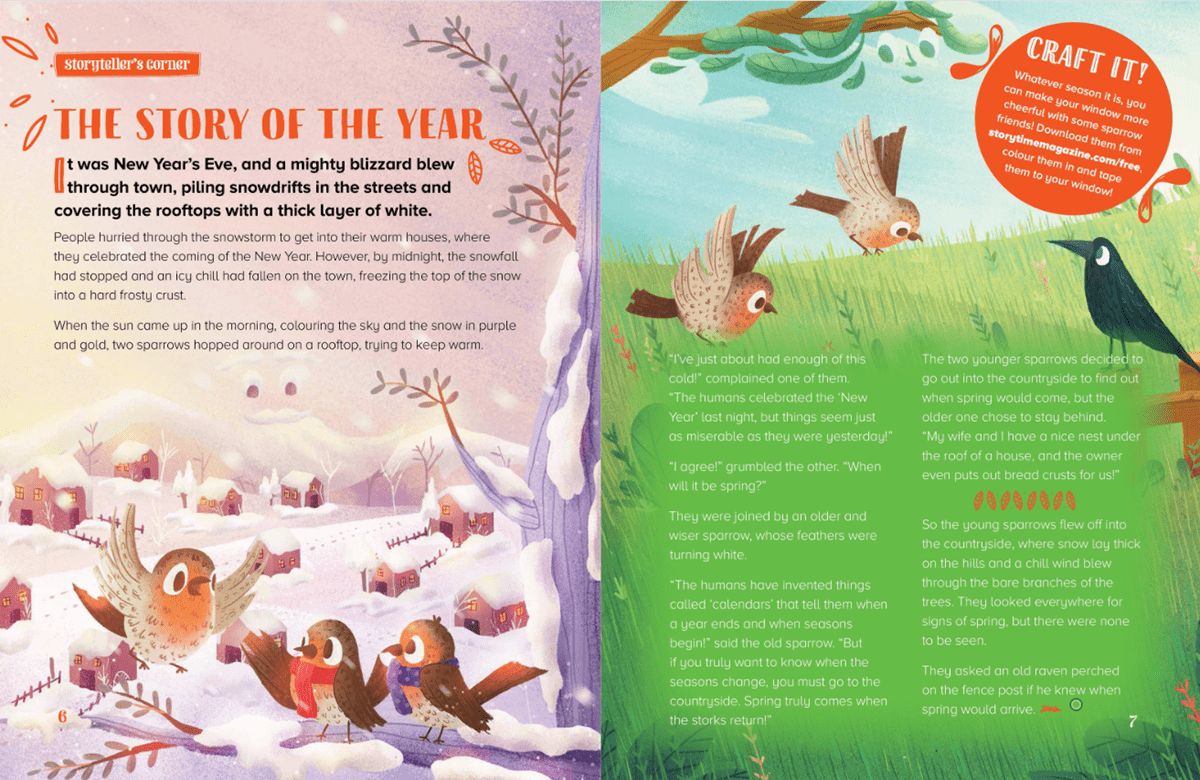 4 seasons art children children book illustrator children illustrations Digital Art  Illustrator kidlit Storytime storytime magazine