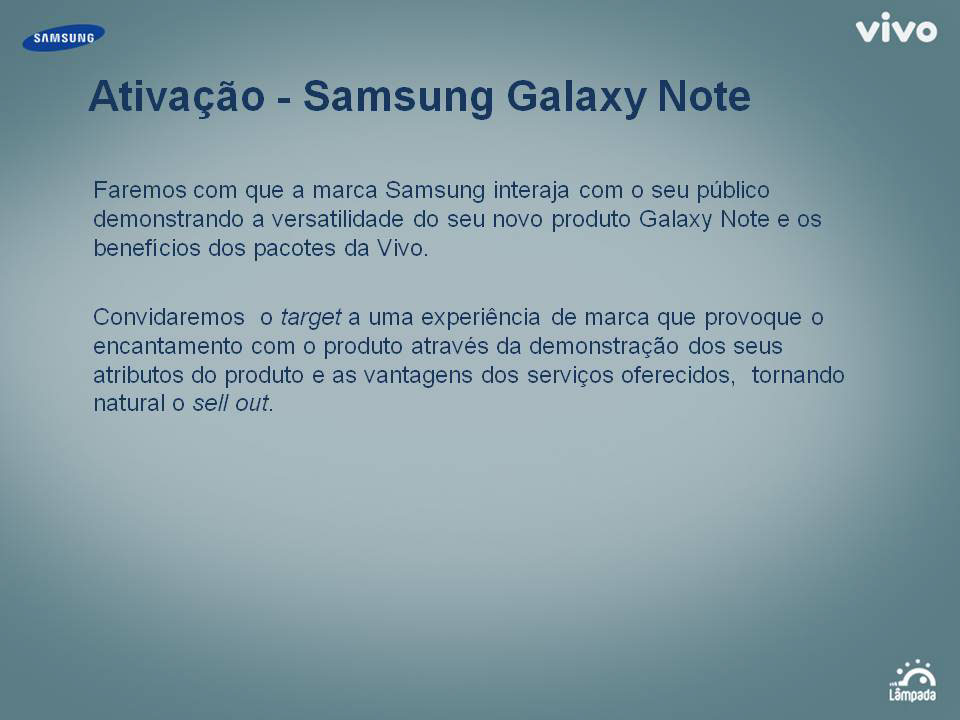 Ativação Samsung Galaxy Note Vivo
