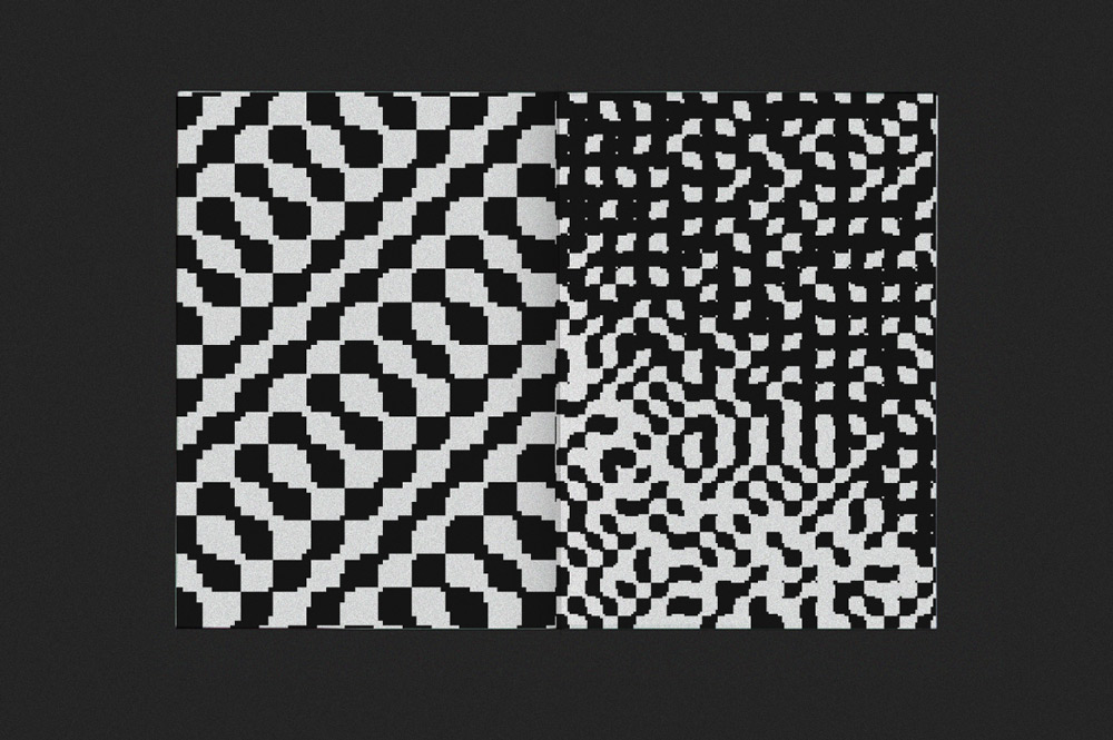 funzine black and white pattern