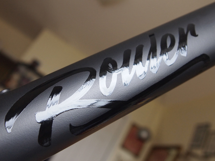 Rouler Rosko Cyclocross Bikeframe Custom 1shot enamel Handpaint signpainter signpainting