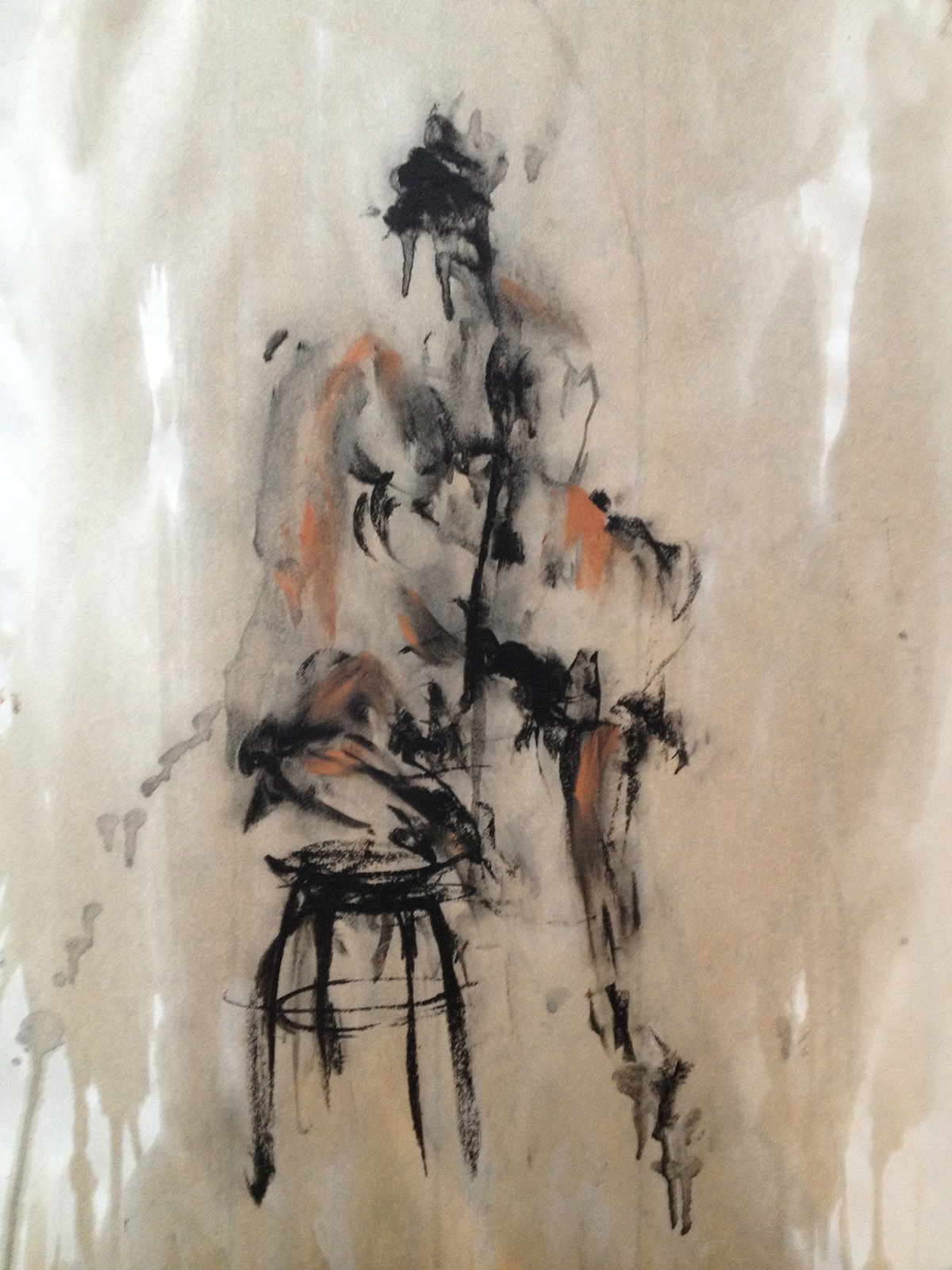 figure drawings risd Drawing Marathon gesso ink oil bar charcoal figures gesture drawings