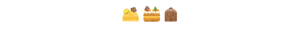 bakery cake package Packaging pie 山崴 烘焙 包裝 插畫 設計