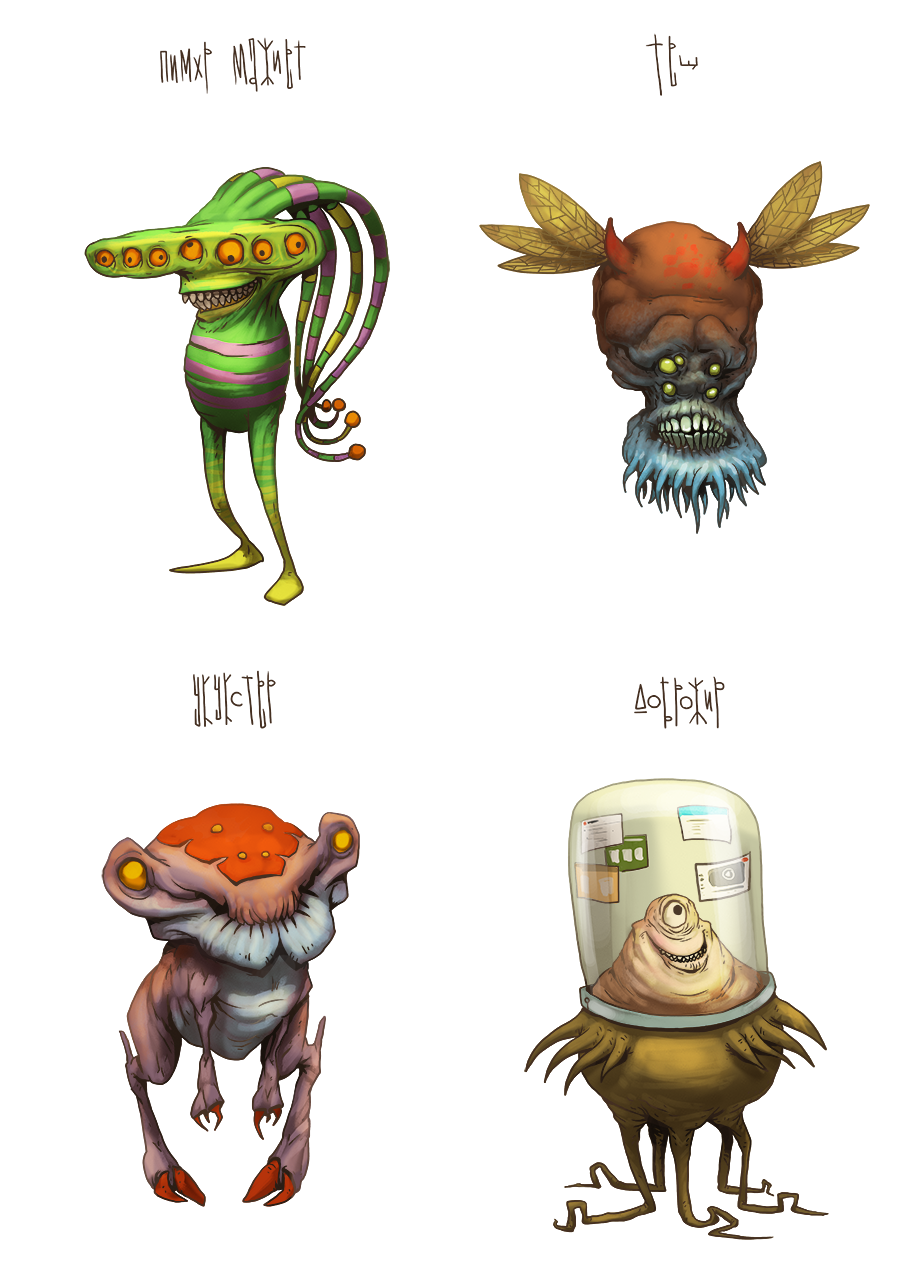 Character monster design creaturee game