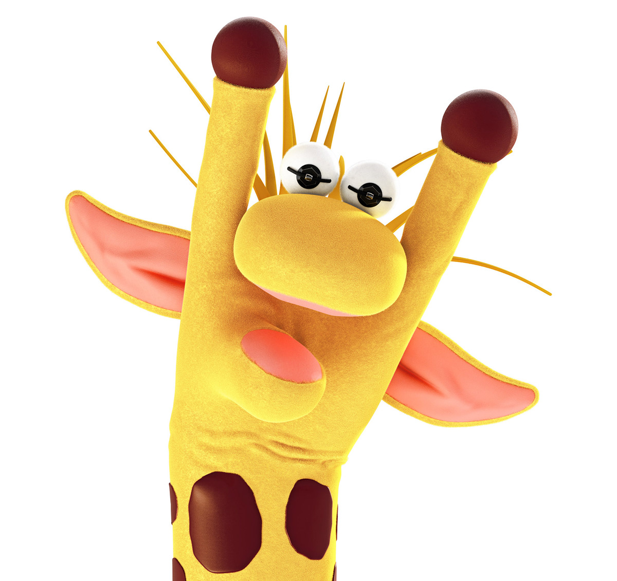 Giraffas giraffe puppet fastfood Food  franchising CGI 3D toy model girafa Fantoche