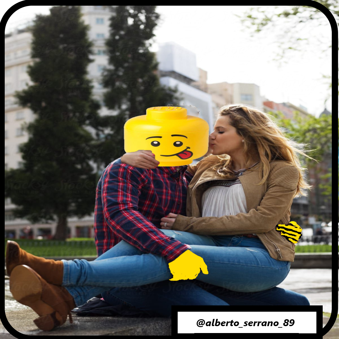 LEGO Love photoshop photoediting couple Photography  kiss adobephotoshop lego design pareja