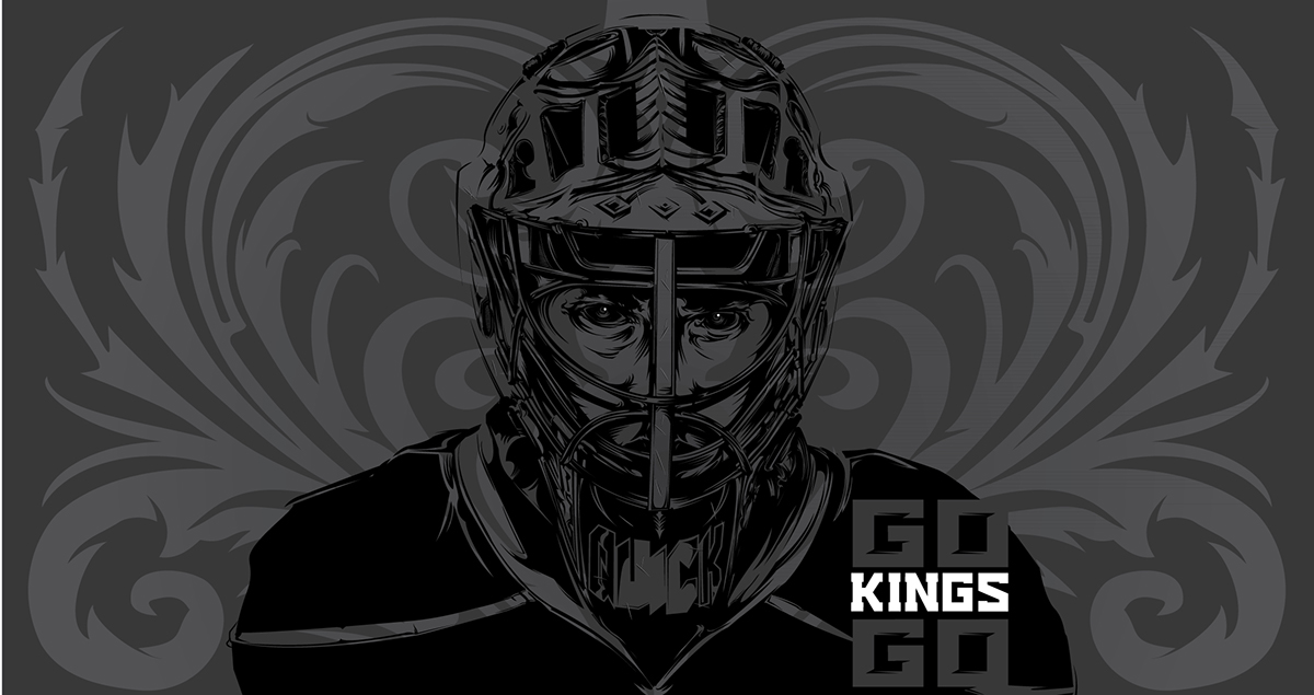 sports hockey LA Kings go kings go 2 color