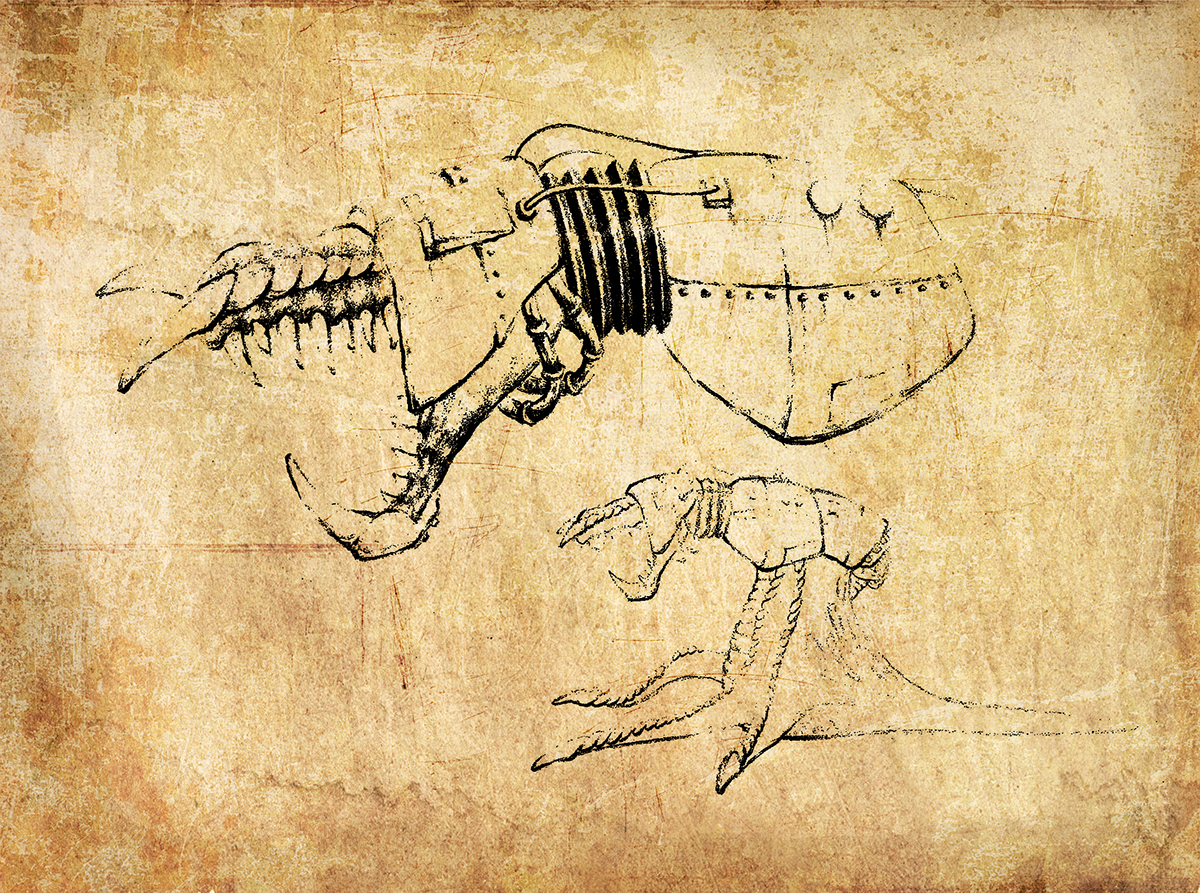 monster biomechanic digital art sketch Drawing  creature robot