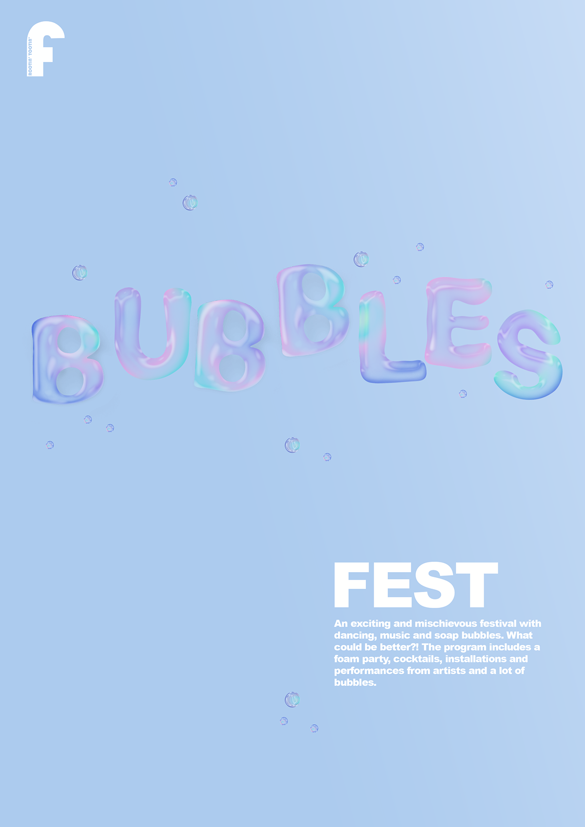 bubbles Digital Art  festival graphics party posters