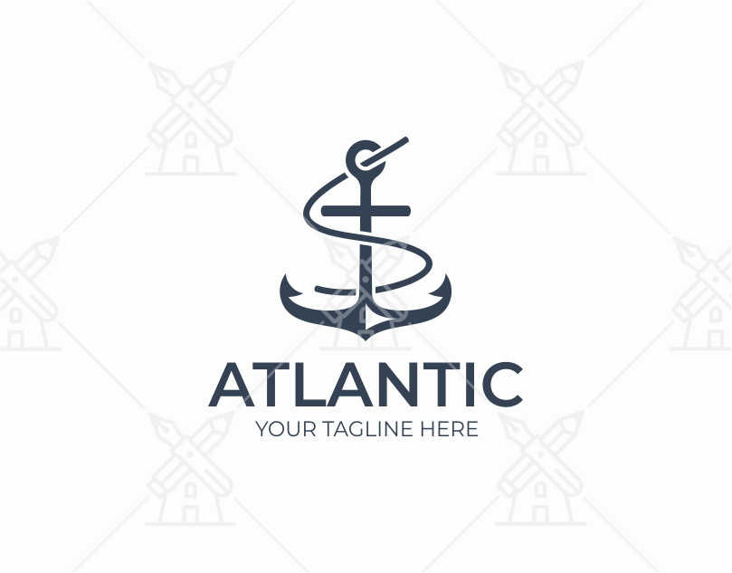 Anchor Logo Design. Marine Vector Design. Nautical Illustration