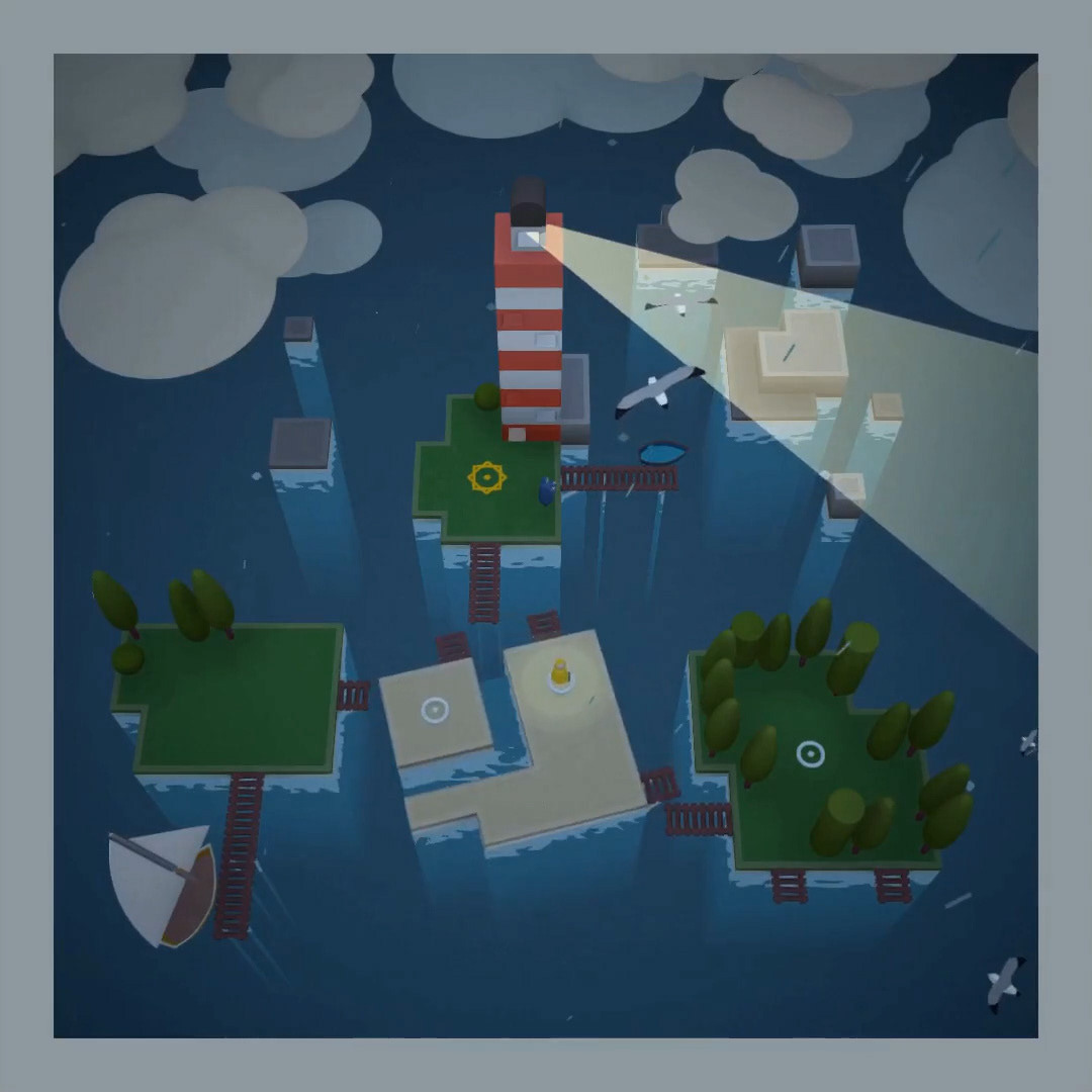 video game Low Poly Puzzle game Ambiant Diorama islands peacefull adventure exploration boat