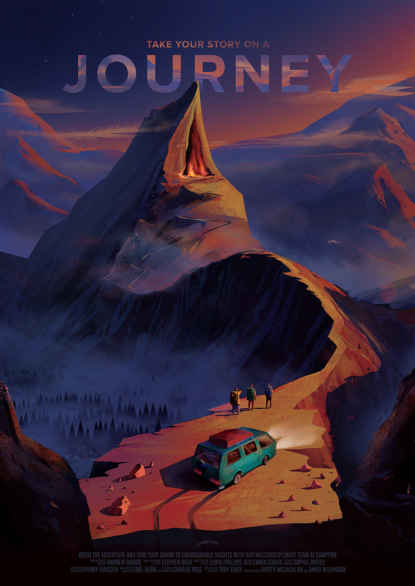 journey oldschool Campfire mountain tent volkswagen Hippie van epic brathetaking Landscape