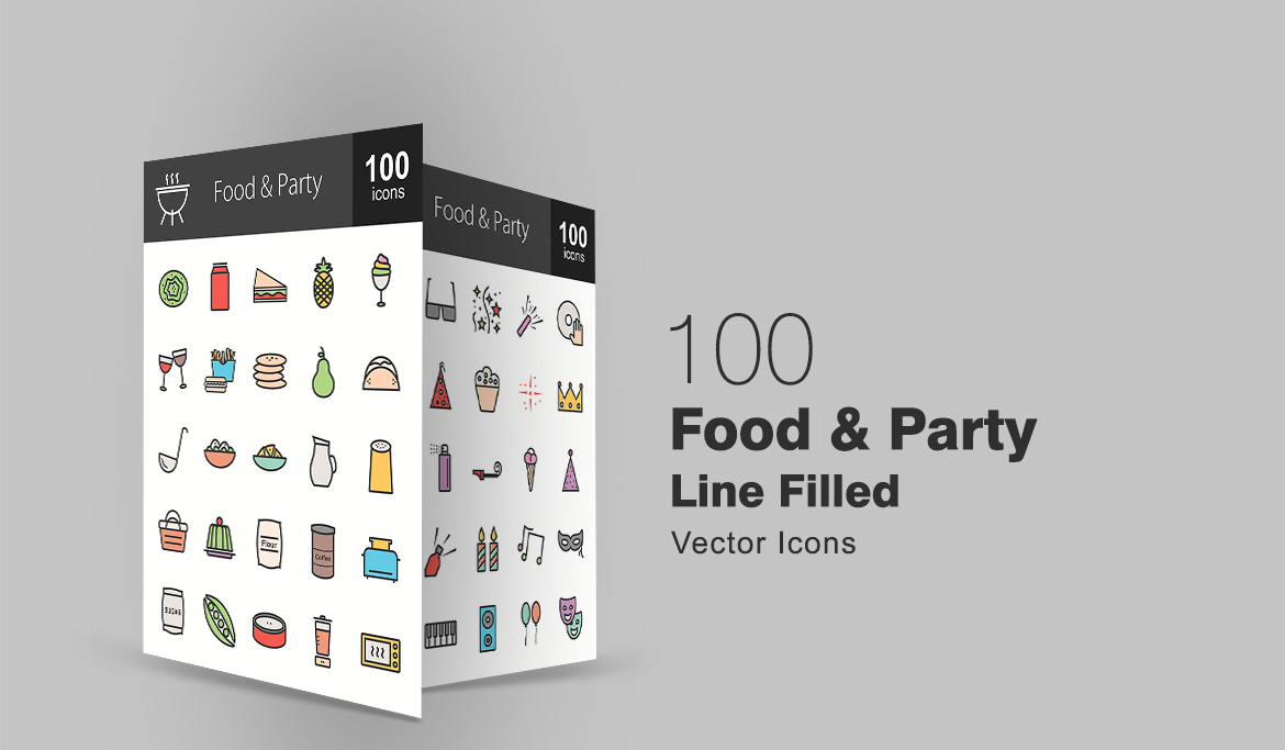 Icon Food  party color icon free