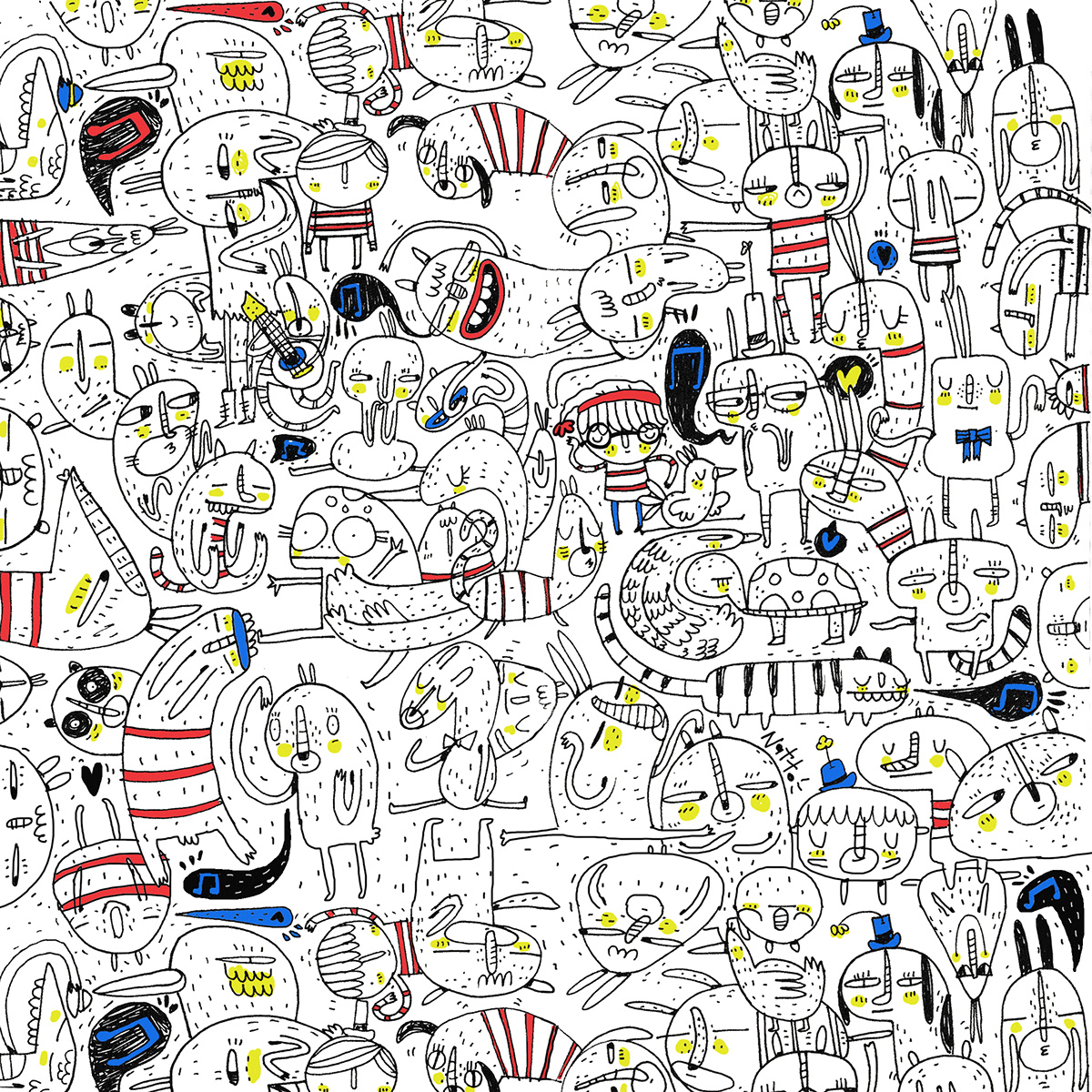 Patterns doodle Where's Wally?