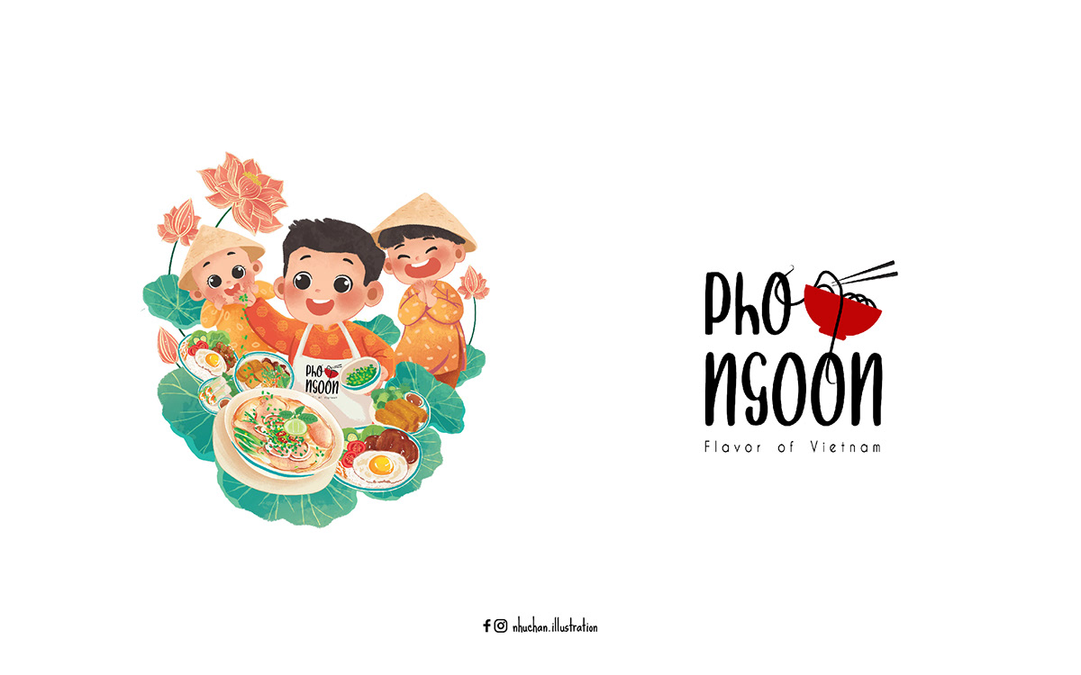 art draw Food  ILLUSTRATION  Illustrator NHUCHAN Packaging photoshop tet vietnamese