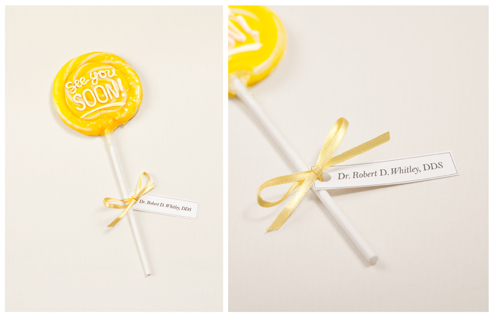 dentist lollipop yellow promo Promotional give away Candy