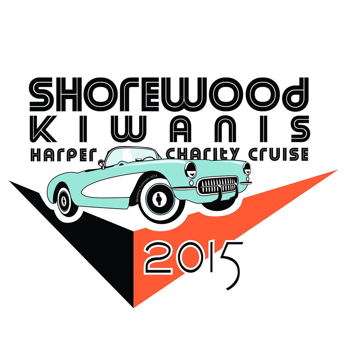 harper charity logo Event event logo Kiwanis cruise Retro Cars Illustrator Classic Cars vintage Classic
