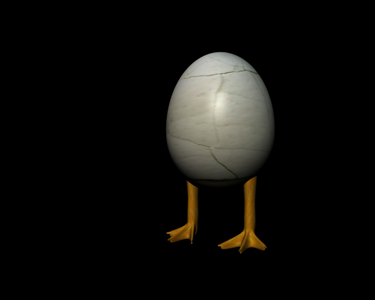3D model  design  Maya   egg  chick modeling