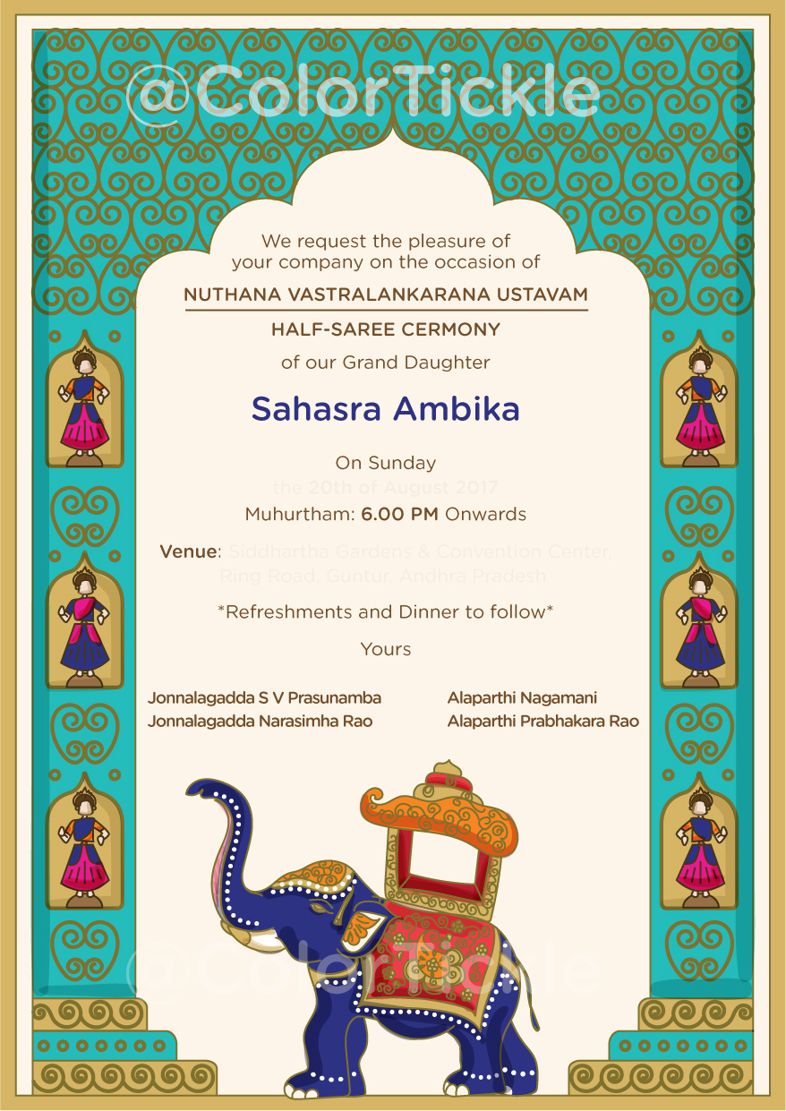 Aggregate 149+ saree ceremony invitation