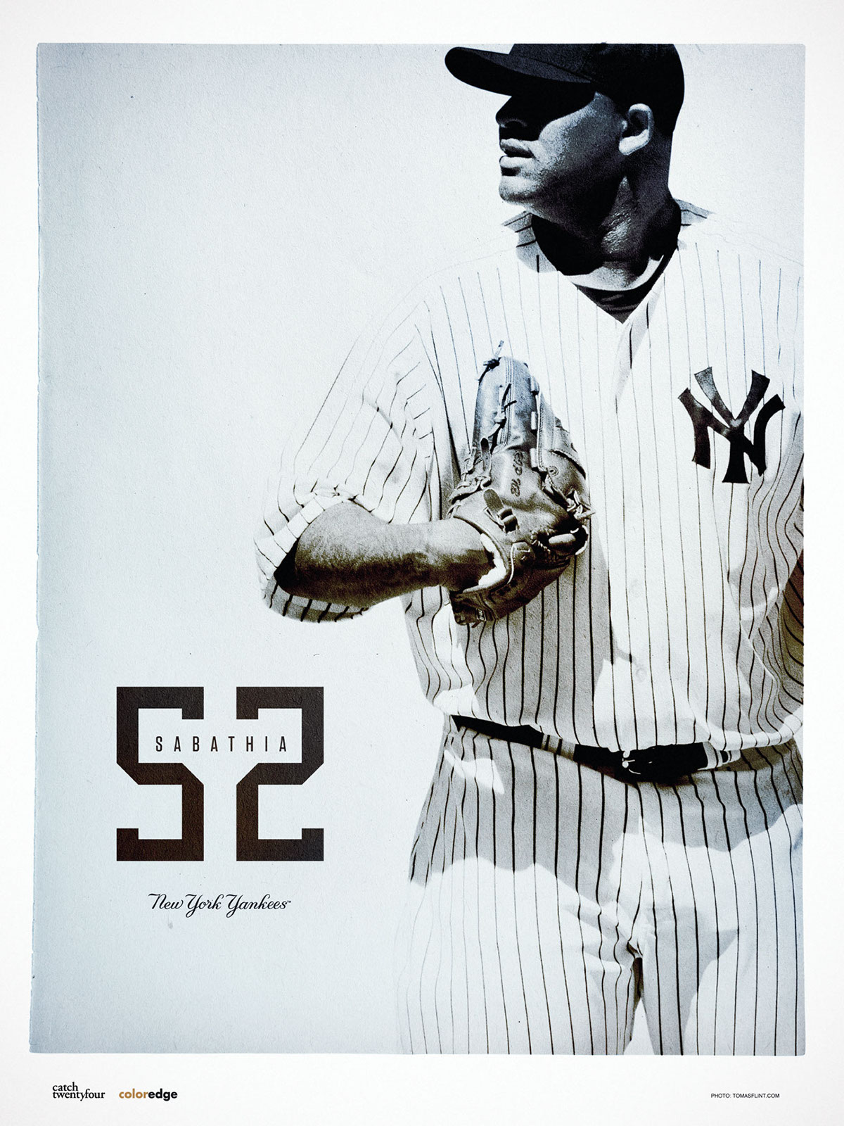 New York Yankees cc sabathia  Poster Night yankees baseball