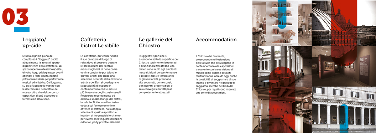 bramante italia roma chiostro graphic brochure