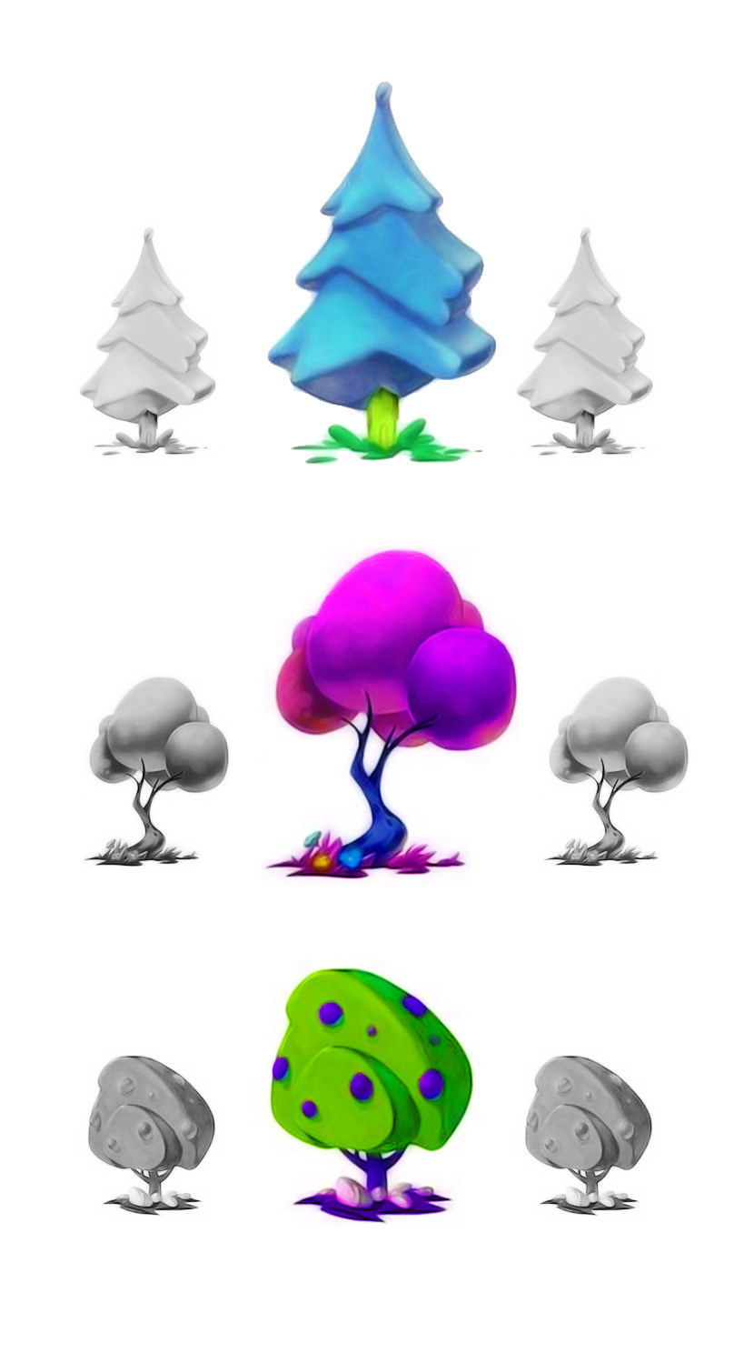 Clients work trees Props Trees 2D Props game 2D game manipulation 2d game