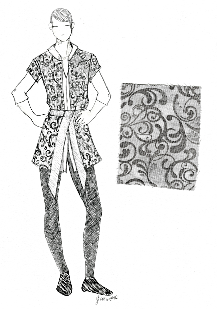 fashion design Clothing Renaissance Fair Client Project Event doublet design pattern fabric