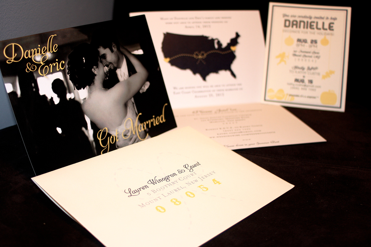 Invitation envelope  wedding staitionary SHOWER bridal surprise set