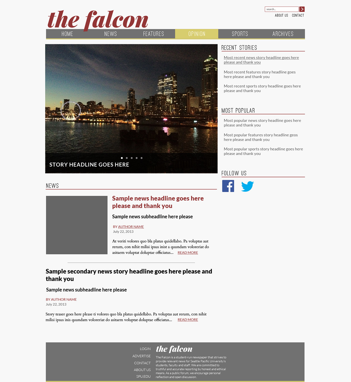 newspaper design website redesign