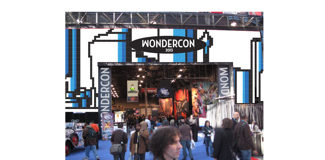 wondercon Comic Book conventions 8bit stylized
