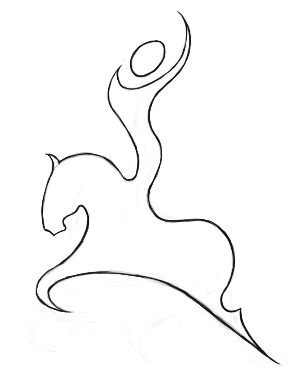 logo Icon trick riding horse