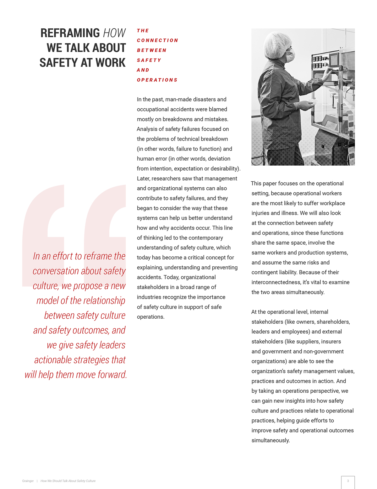 whitepaper Grainger safety culture ebook e-book construction print Layout company