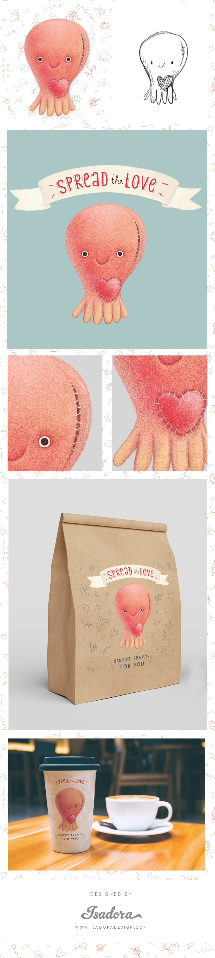 hippo dragon Character animal Coffee valentines giraffe package design doodles cartoon Mug  Love cute