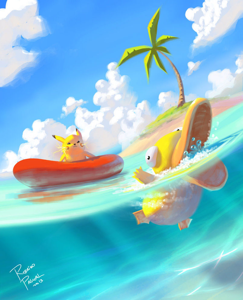 Pokemon pikachu rodrigo pascoal Games Nintendo digital painting