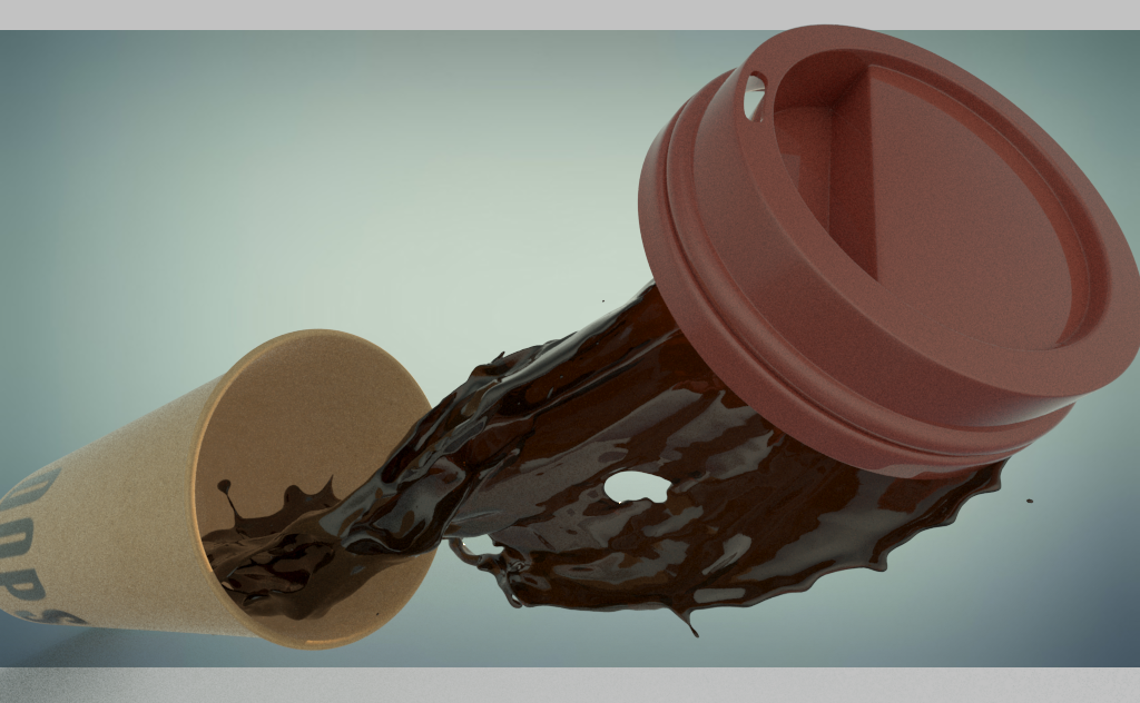 adobe dimenstion portfolio builder cc Coffee oops spill 3D design