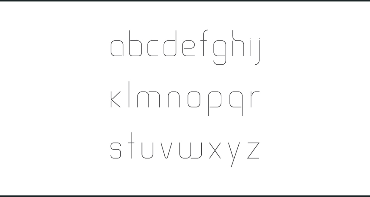font thin line minimalistic letters free