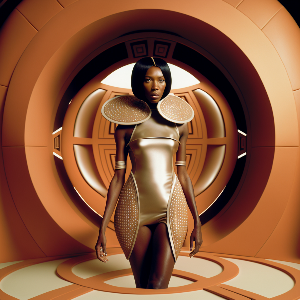 Advertising  aiart BlackGirl blackwoman  Character design  Digital Art  Fashion  futuristic Kubrick odyssey