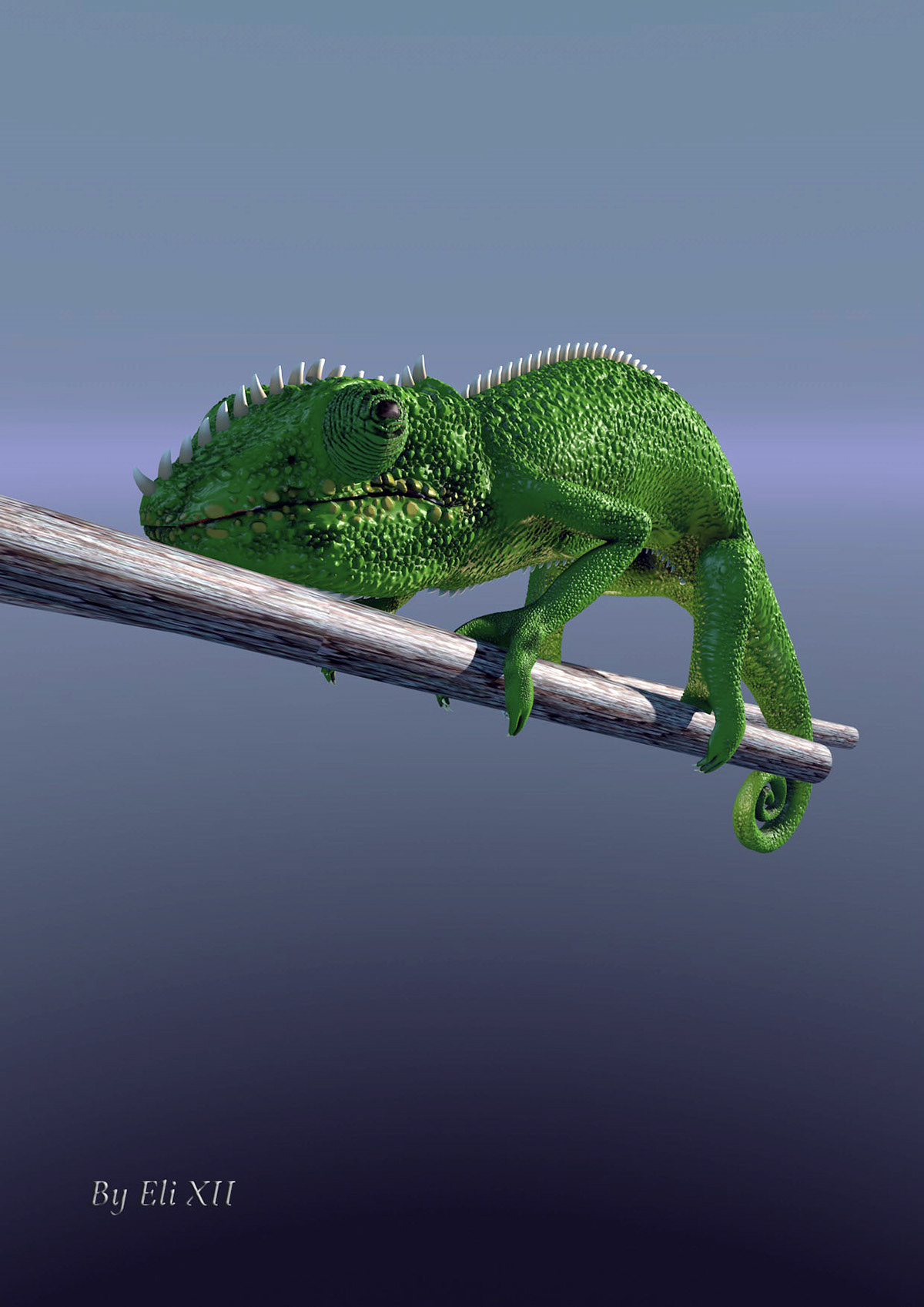 chameleon ant cinema 4d lunch 3D CGI cameleon