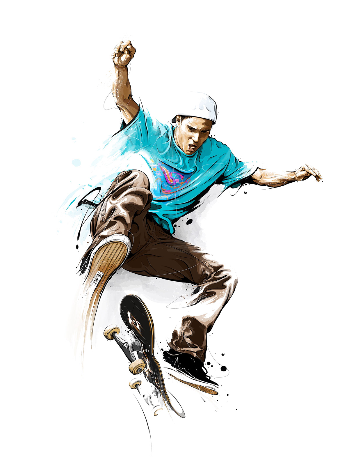 skate skatebording jump mobile smartphone iphone in line skating Tomasz Usyk skater Dynamic