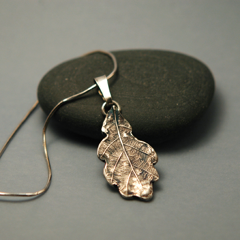 silver pendant Nature autumn leaf leaves Tree  oak