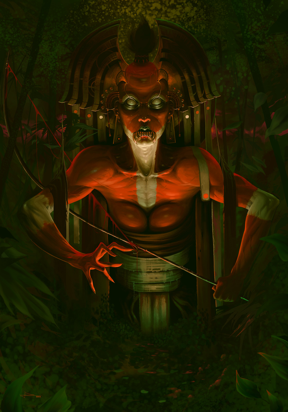 blood cryptid forest goddess jungle rework ritual tribal voodoo woman