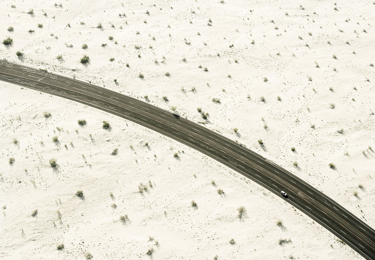 road desert clean Aerial California Landscape Christian Schmidt Travel graphical art