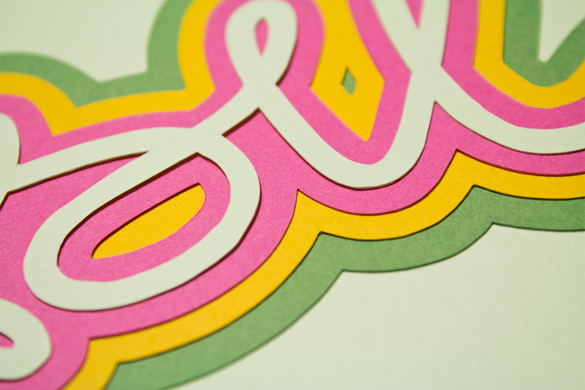 construction paper layered type hand drawn