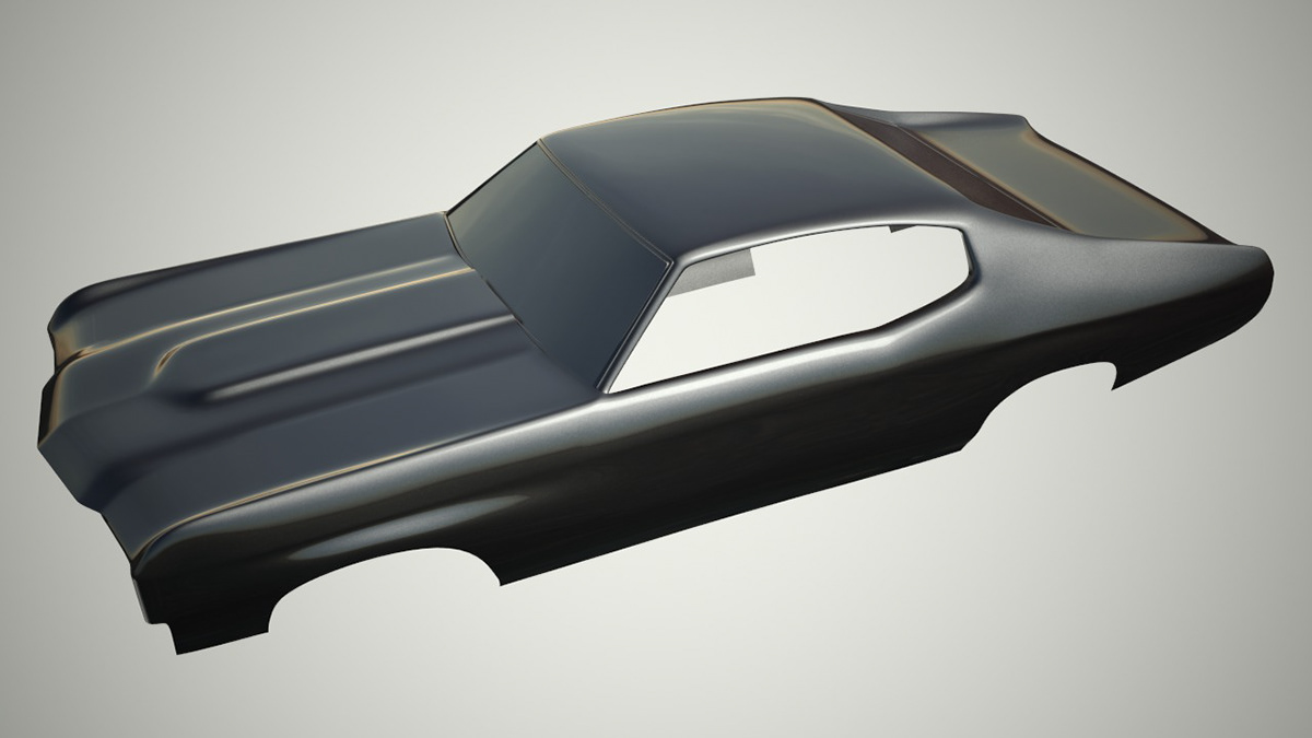 car automotive   automobile Vehicle 3D vray 3D Studios Max vintage 70's Classic muscle
